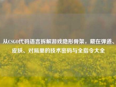 从CSGO代码语言拆解游戏隐形骨架，藏在弹道、皮肤、对局里的技术密码与全指令大全