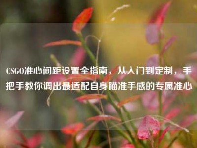 CSGO准心间距设置全指南，从入门到定制，手把手教你调出最适配自身瞄准手感的专属准心