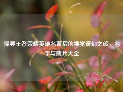 探寻王者荣耀英雄名背后的视觉奇幻之旅，名字与图片大全