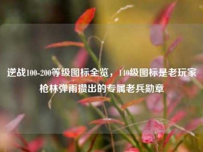 逆战100-200等级图标全览，140级图标是老玩家枪林弹雨攒出的专属老兵勋章