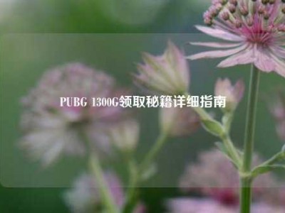 PUBG 1300G领取秘籍详细指南