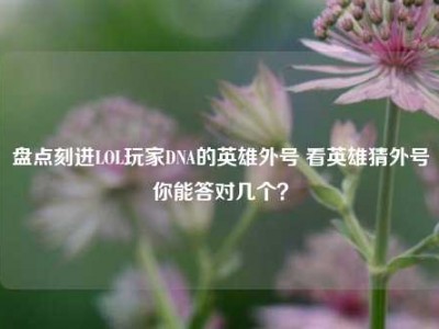 盘点刻进LOL玩家DNA的英雄外号 看英雄猜外号你能答对几个？