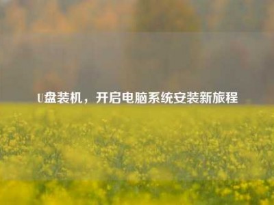 U盘装机，开启电脑系统安装新旅程