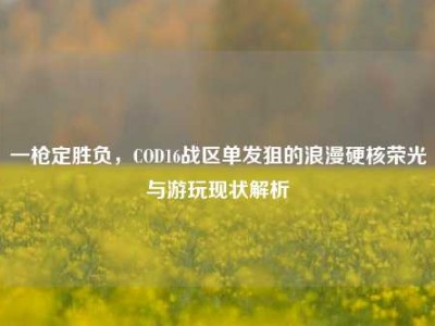 一枪定胜负，COD16战区单发狙的浪漫硬核荣光与游玩现状解析
