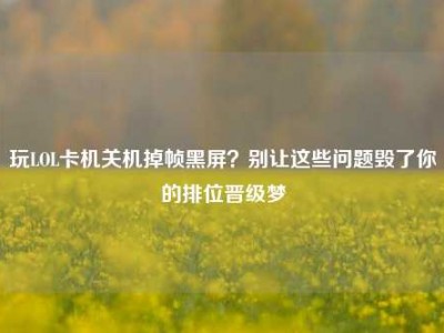 玩LOL卡机关机掉帧黑屏？别让这些问题毁了你的排位晋级梦