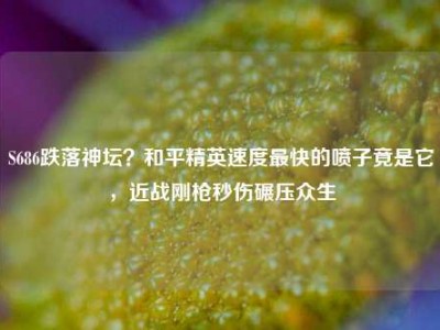 S686跌落神坛？和平精英速度最快的喷子竟是它，近战刚枪秒伤碾压众生