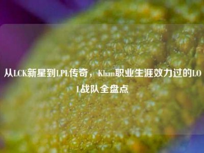 从LCK新星到LPL传奇，Khan职业生涯效力过的LOL战队全盘点