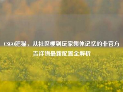 CSGO肥猫，从社区梗到玩家集体记忆的非官方吉祥物最新配置全解析