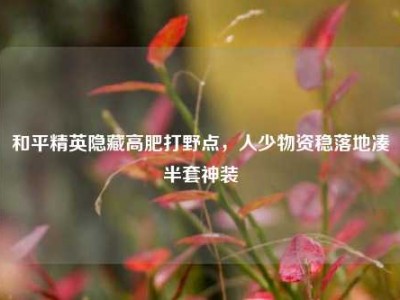 和平精英隐藏高肥打野点，人少物资稳落地凑半套神装