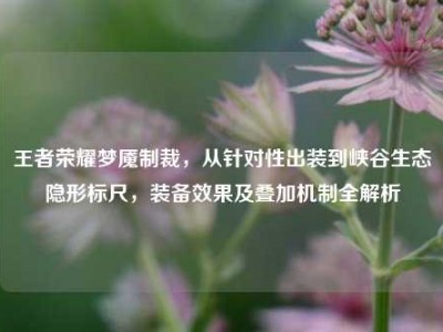 王者荣耀梦魇制裁，从针对性出装到峡谷生态隐形标尺，装备效果及叠加机制全解析