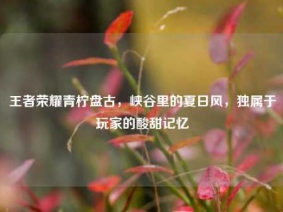 王者荣耀青柠盘古，峡谷里的夏日风，独属于玩家的酸甜记忆