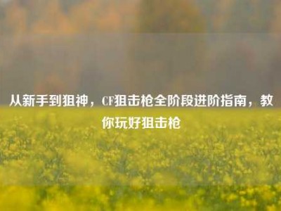 从新手到狙神，CF狙击枪全阶段进阶指南，教你玩好狙击枪