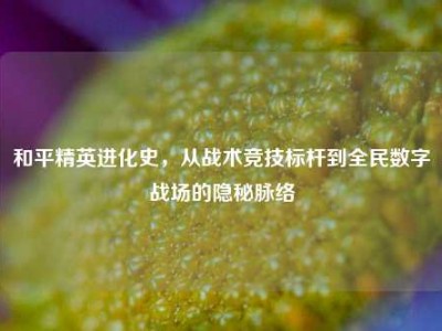 和平精英进化史，从战术竞技标杆到全民数字战场的隐秘脉络