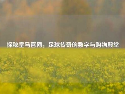 探秘皇马官网，足球传奇的数字与购物殿堂