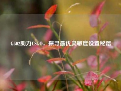 G502助力CSGO，探寻最优灵敏度设置秘籍