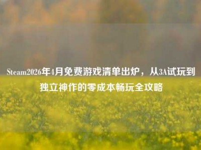 Steam2026年4月免费游戏清单出炉，从3A试玩到独立神作的零成本畅玩全攻略