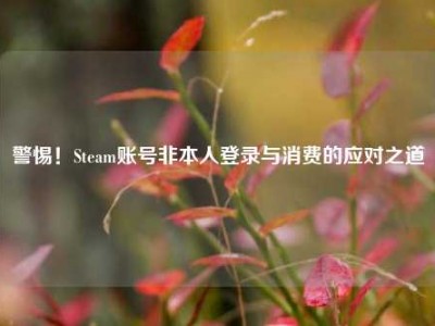 警惕！Steam账号非本人登录与消费的应对之道