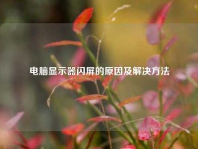电脑显示器闪屏的原因及解决方法