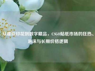 从虚拟印花到数字藏品，CSGO贴纸市场的狂热、泡沫与长期价格逻辑
