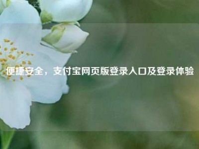 便捷安全，支付宝网页版登录入口及登录体验