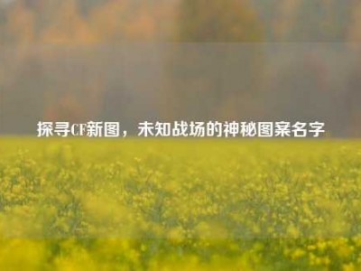 探寻CF新图，未知战场的神秘图案名字