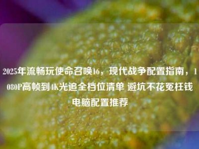 2025年流畅玩使命召唤16，现代战争配置指南，1080P高帧到4K光追全档位清单 避坑不花冤枉钱电脑配置推荐