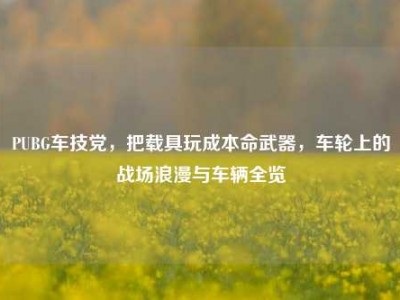 PUBG车技党，把载具玩成本命武器，车轮上的战场浪漫与车辆全览