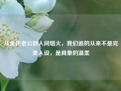 从全民老公到人间烟火，我们追的从来不是完美人设，是具象的温柔