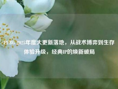 PUBG 2025年度大更新落地，从战术博弈到生存体验升级，经典IP的焕新破局