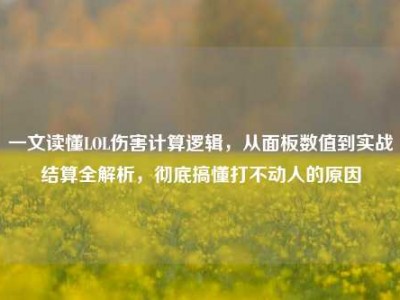 一文读懂LOL伤害计算逻辑，从面板数值到实战结算全解析，彻底搞懂打不动人的原因