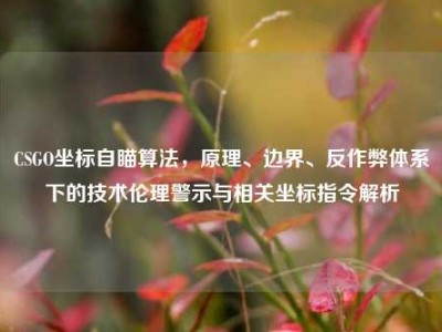 CSGO坐标自瞄算法，原理、边界、反作弊体系下的技术伦理警示与相关坐标指令解析