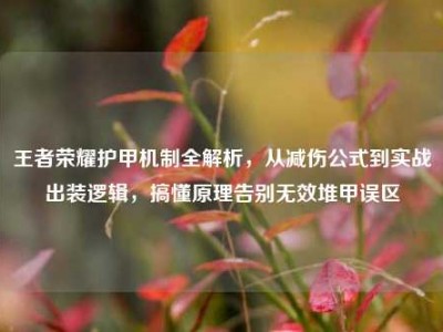 王者荣耀护甲机制全解析，从减伤公式到实战出装逻辑，搞懂原理告别无效堆甲误区