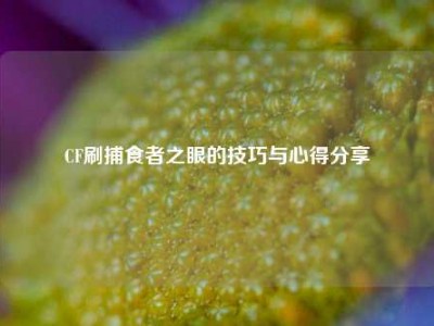 CF刷捕食者之眼的技巧与心得分享