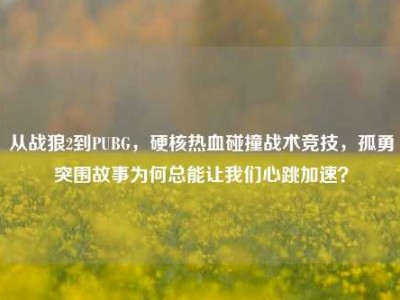 从战狼2到PUBG，硬核热血碰撞战术竞技，孤勇突围故事为何总能让我们心跳加速？