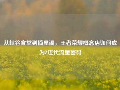 从峡谷食堂到摘星阁，王者荣耀概念店如何成为Z世代流量密码