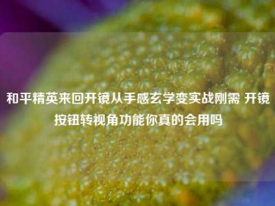 和平精英来回开镜从手感玄学变实战刚需 开镜按钮转视角功能你真的会用吗