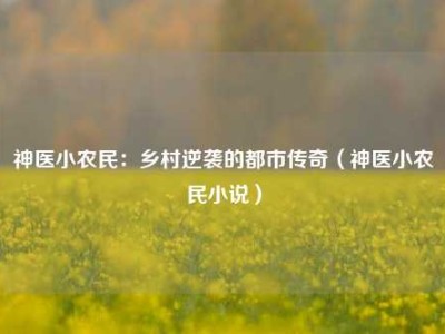 神医小农民：乡村逆袭的都市传奇（神医小农民小说）