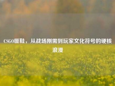CSGO匪鞋，从战场刚需到玩家文化符号的硬核浪漫