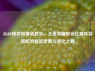 从BP博弈到赛场胜负，王者荣耀职业比赛阵容搭配的底层逻辑与进化之路