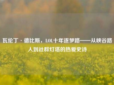 瓦伦丁·德比斯，LOL十年逐梦路——从峡谷路人到社群灯塔的热爱史诗