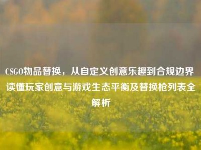 CSGO物品替换，从自定义创意乐趣到合规边界 读懂玩家创意与游戏生态平衡及替换枪列表全解析