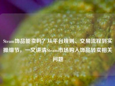 Steam饰品能卖吗？从平台规则、交易流程到实操细节，一文讲清Steam市场购入饰品转卖相关问题