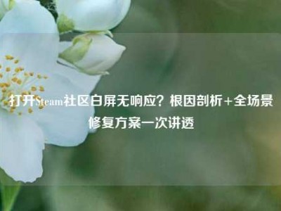 打开Steam社区白屏无响应？根因剖析+全场景修复方案一次讲透