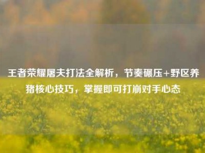 王者荣耀屠夫打法全解析，节奏碾压+野区养猪核心技巧，掌握即可打崩对手心态
