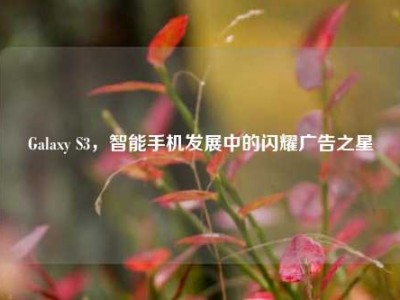 Galaxy S3，智能手机发展中的闪耀广告之星