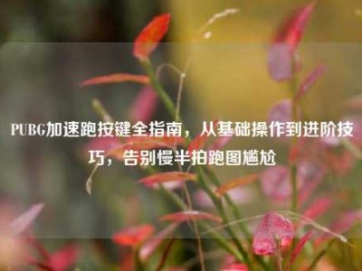 PUBG加速跑按键全指南，从基础操作到进阶技巧，告别慢半拍跑图尴尬
