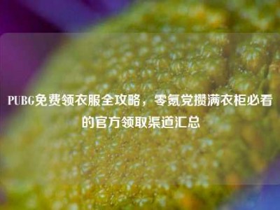 PUBG免费领衣服全攻略，零氪党攒满衣柜必看的官方领取渠道汇总
