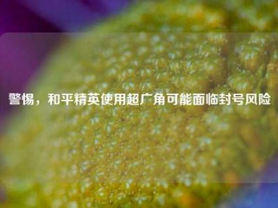 警惕，和平精英使用超广角可能面临封号风险