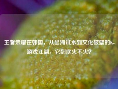 王者荣耀在韩国，从出海试水到文化破壁的K-游戏江湖，它到底火不火？