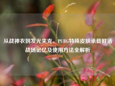 从战神衣到发光夹克，PUBG特殊皮肤承载鲜活战场记忆及使用方法全解析